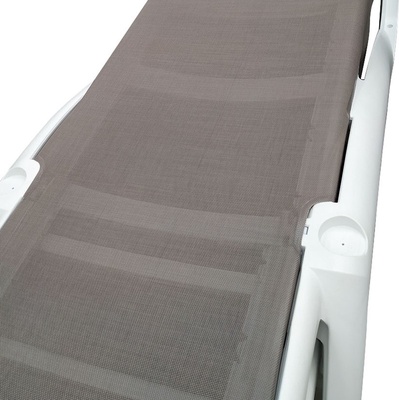 Tumbona Acqua 73x190x35 Blanca/arena